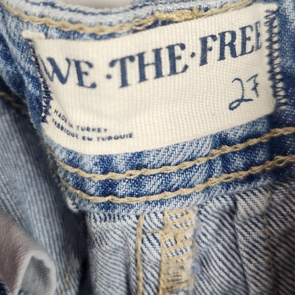 Free People Boho Equinox Denim Trouser Open Sky High Rise Super Wide Leg 27 - Picture 13 of 16